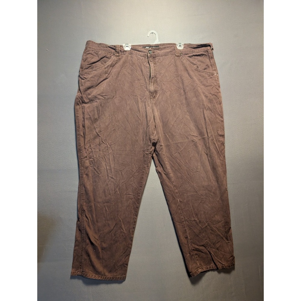 Vintage Zeppelin Chino Pants Mens 52x30 Brown Cotton Tapered Leg Resort Wear